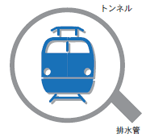 トンネル内排水管のイメージ図です